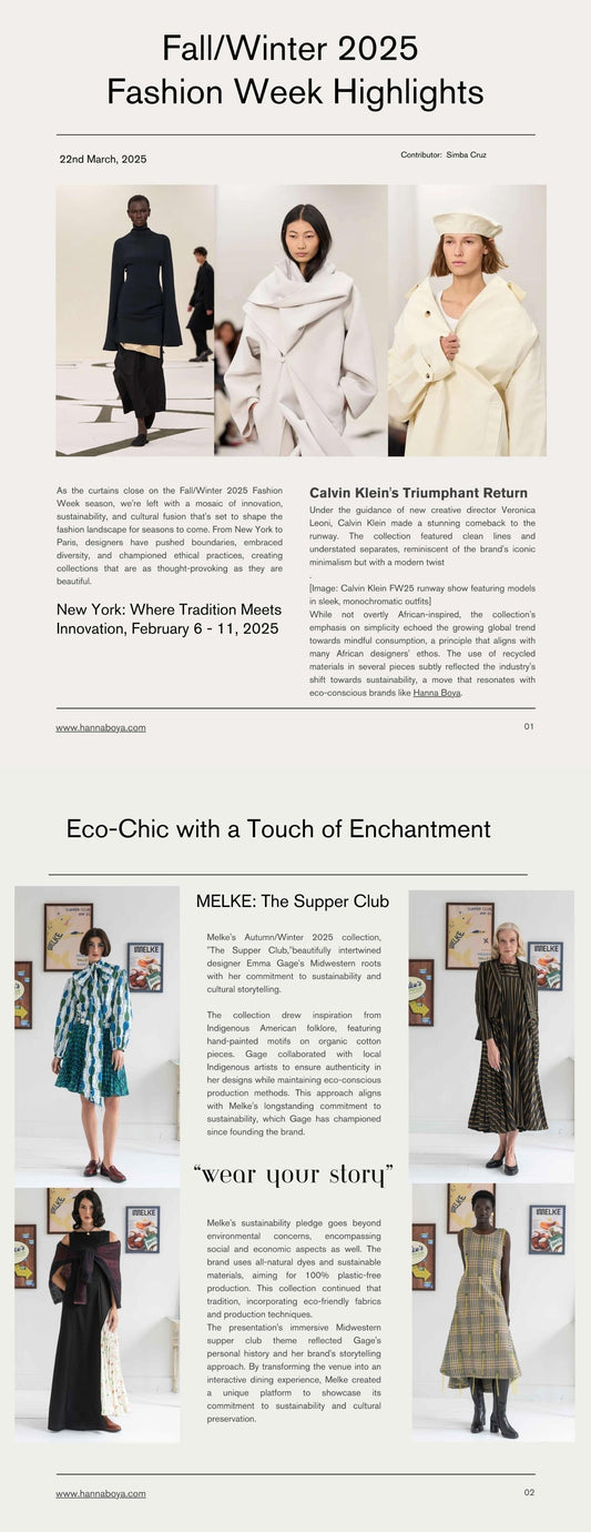 New York Fall/Winter 2025 Fashion Week Highlights