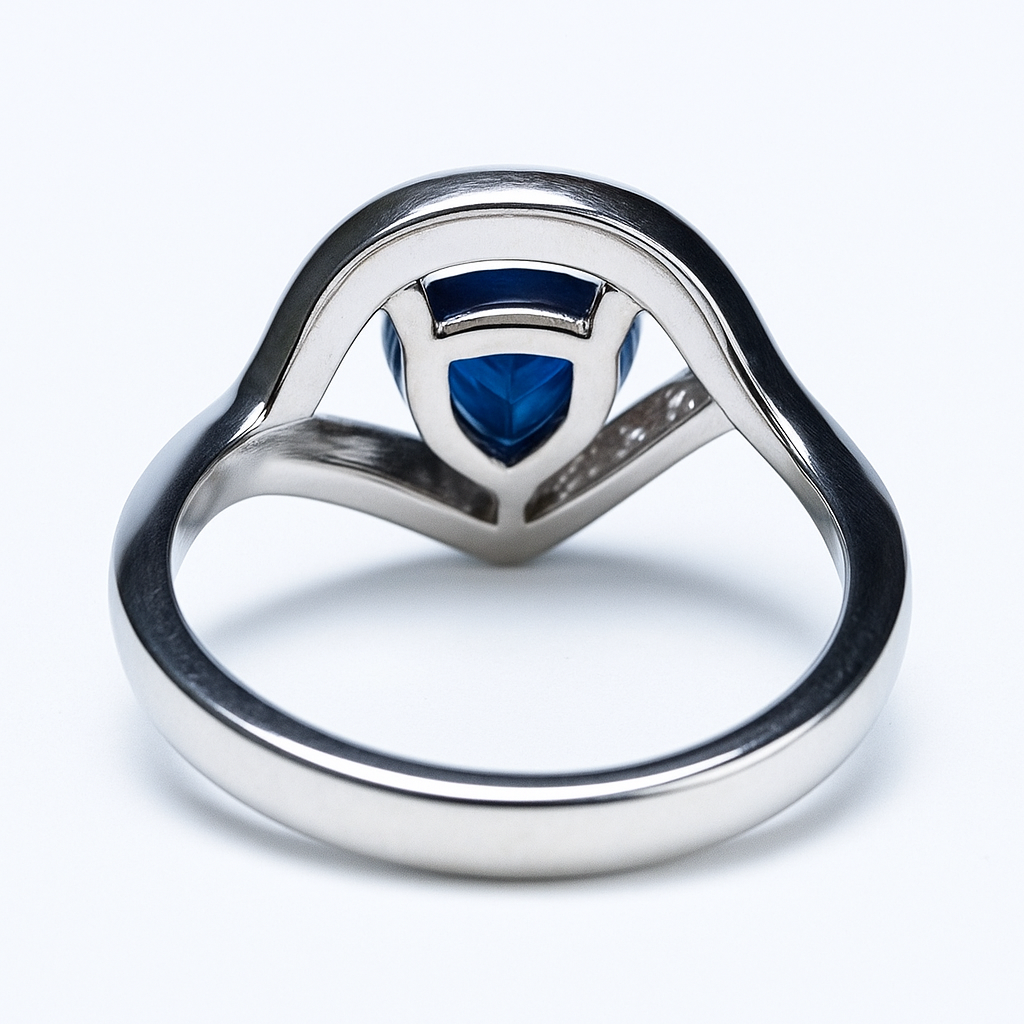1ct Trillion Natural Blue Sapphire Statement Ring