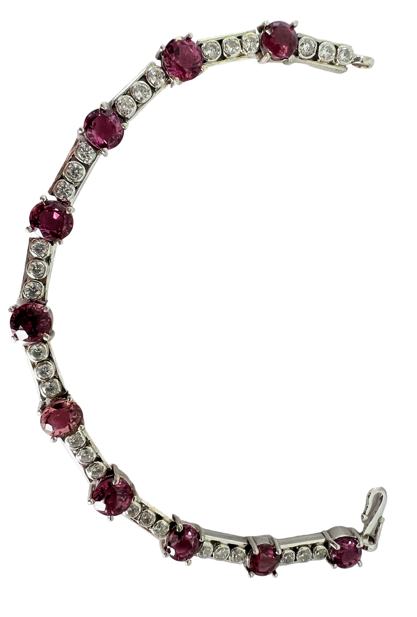 7.5ctw Natural Pink Tourmaline Tennis Bracelet - Hanna Boya