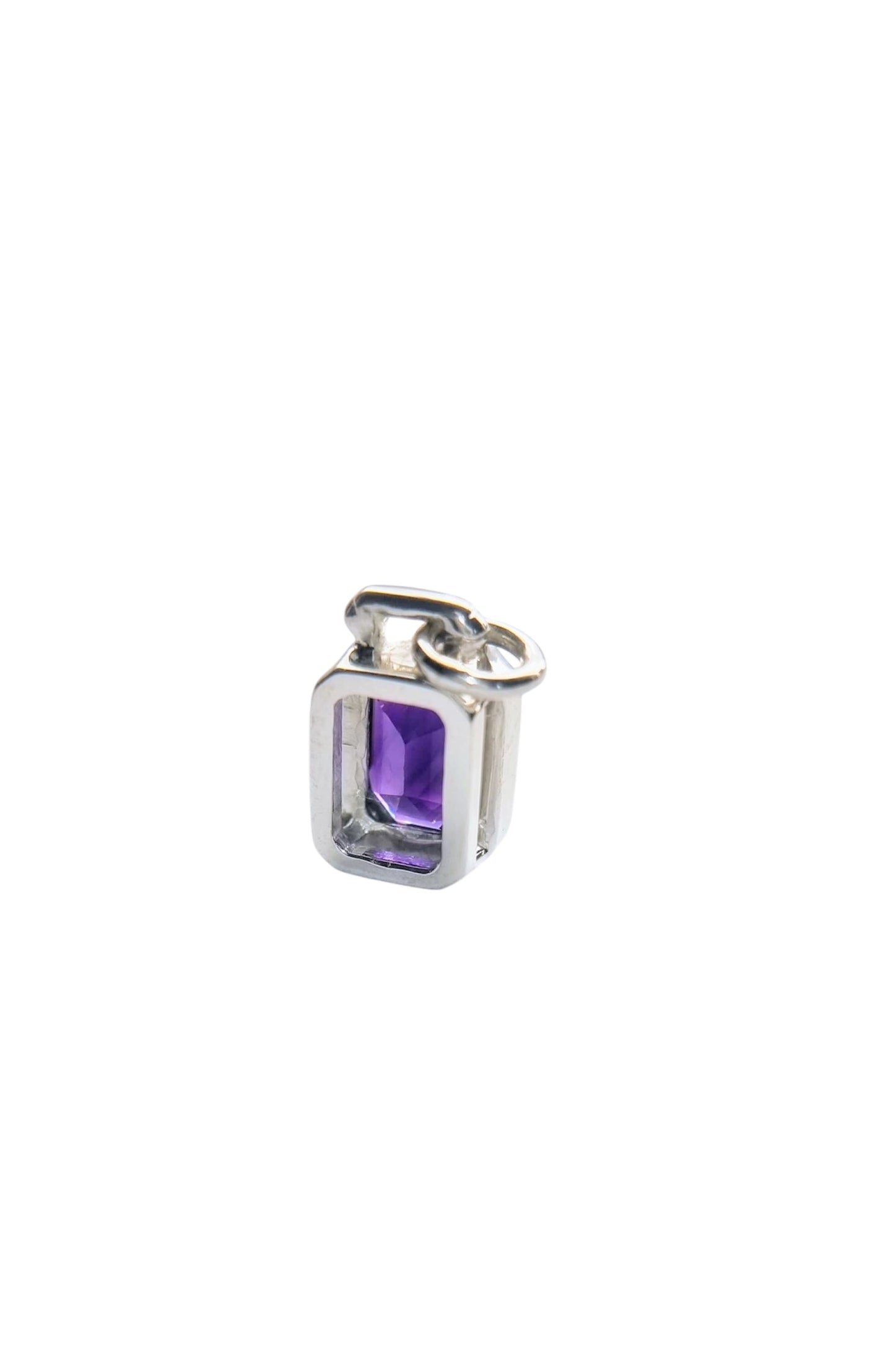 1.8ct Emerald-Cut Amethyst Sailor Pendant in Sterling Silver