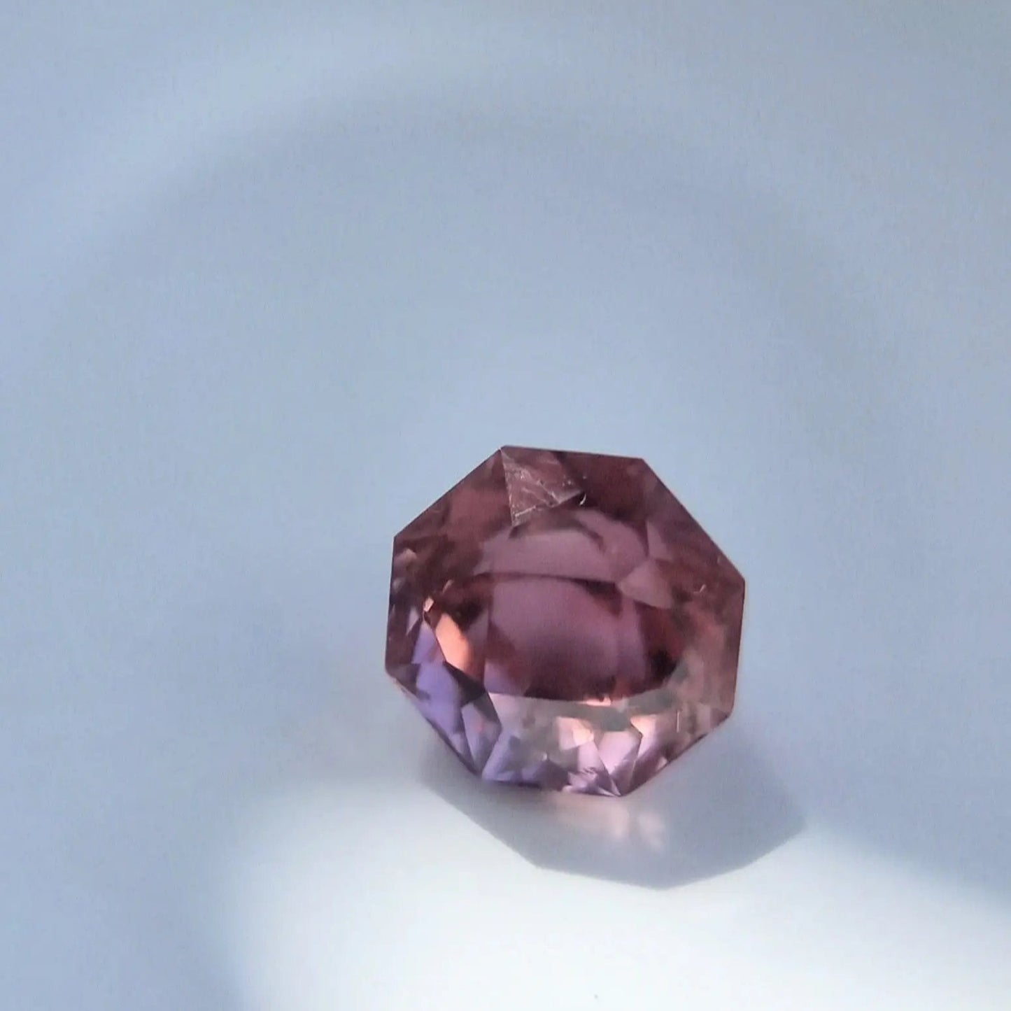 Brilliant 5.28ct octagonal pink tourmaline gemstone with exceptional clarity. A unique and natural gemstone, ideal for fine jewelry designs.