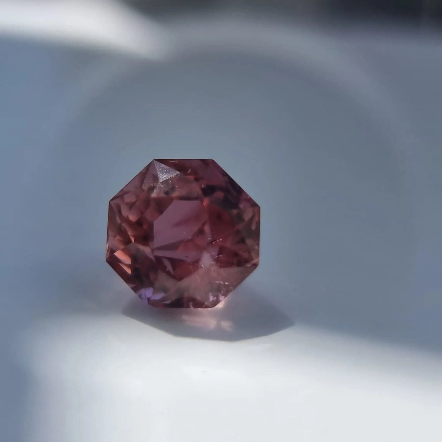 Vibrant 5.28ct natural pink tourmaline gemstone with a rare octagonal cut. A stunning loose gemstone for fine jewelry and collectors.