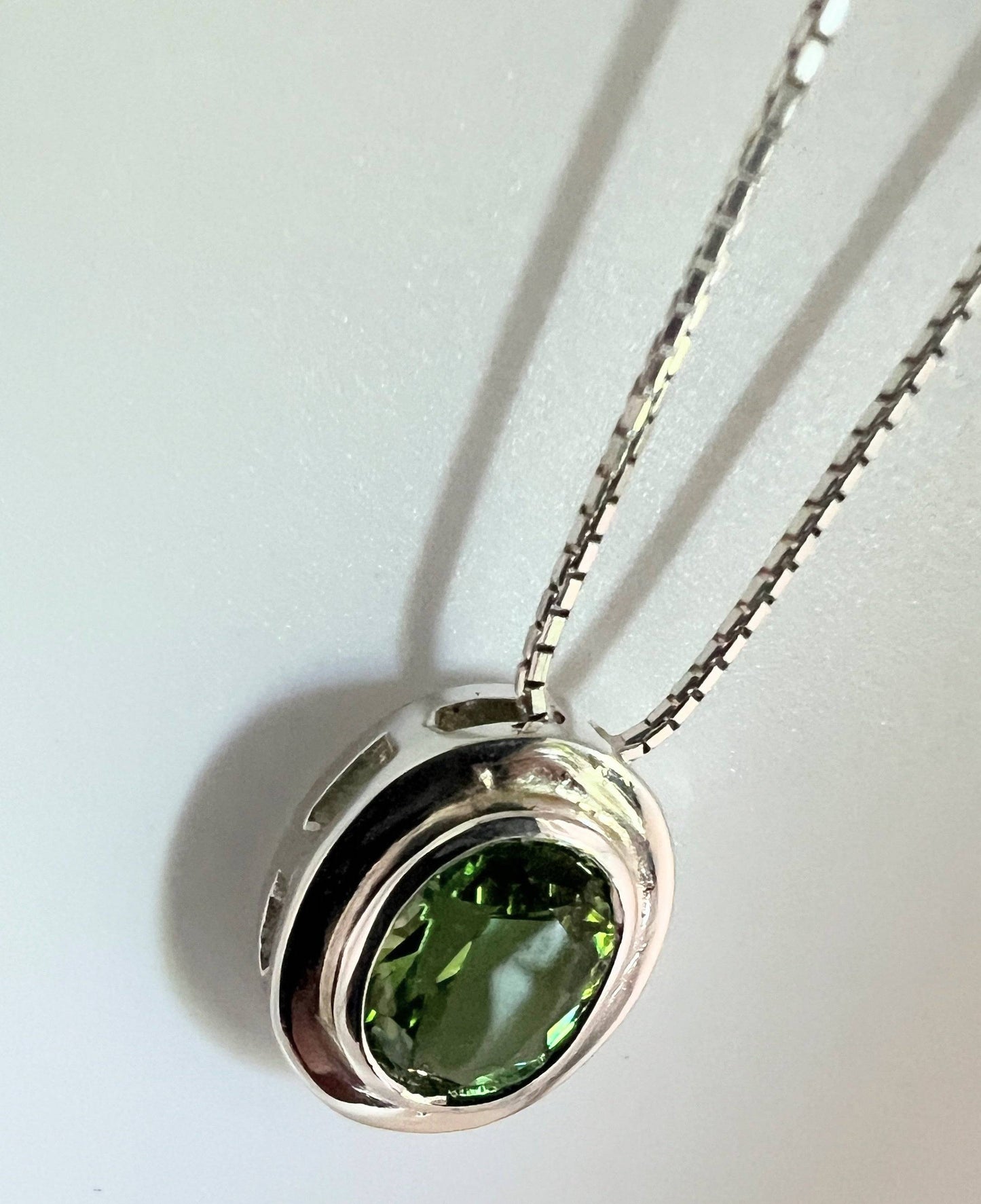 Oval Cut Natural Rare Yellow-Green Citrine Necklace Pendant - Hanna Boya