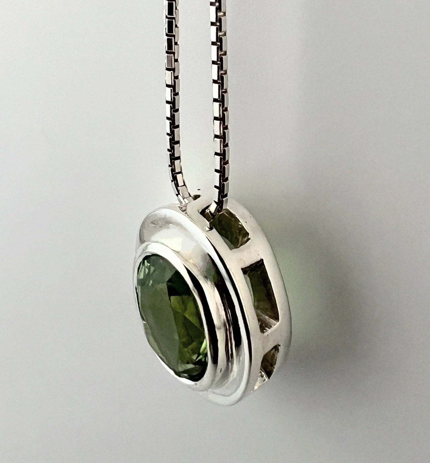 Oval Cut Natural Rare Yellow-Green Citrine Necklace Pendant - Hanna Boya
