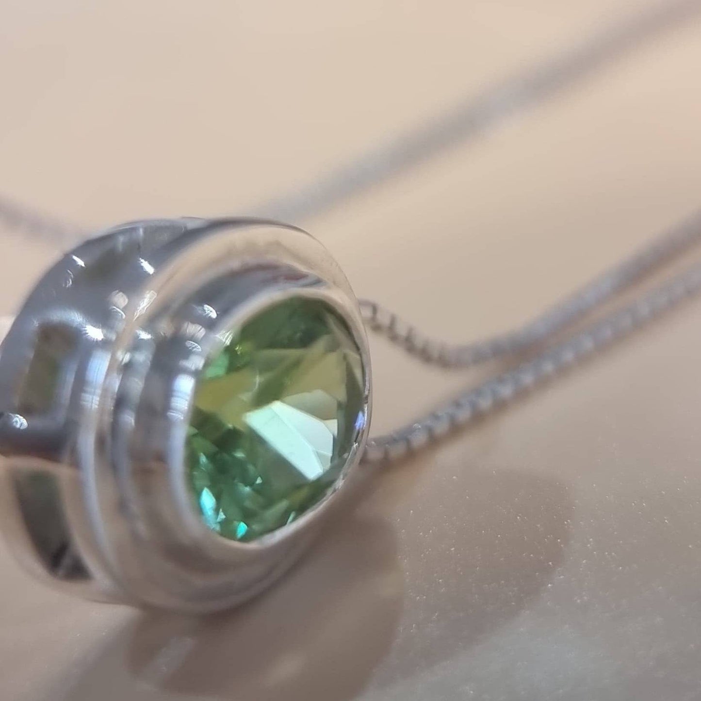 Oval Cut Natural Rare Yellow-Green Citrine Necklace Pendant - Hanna Boya