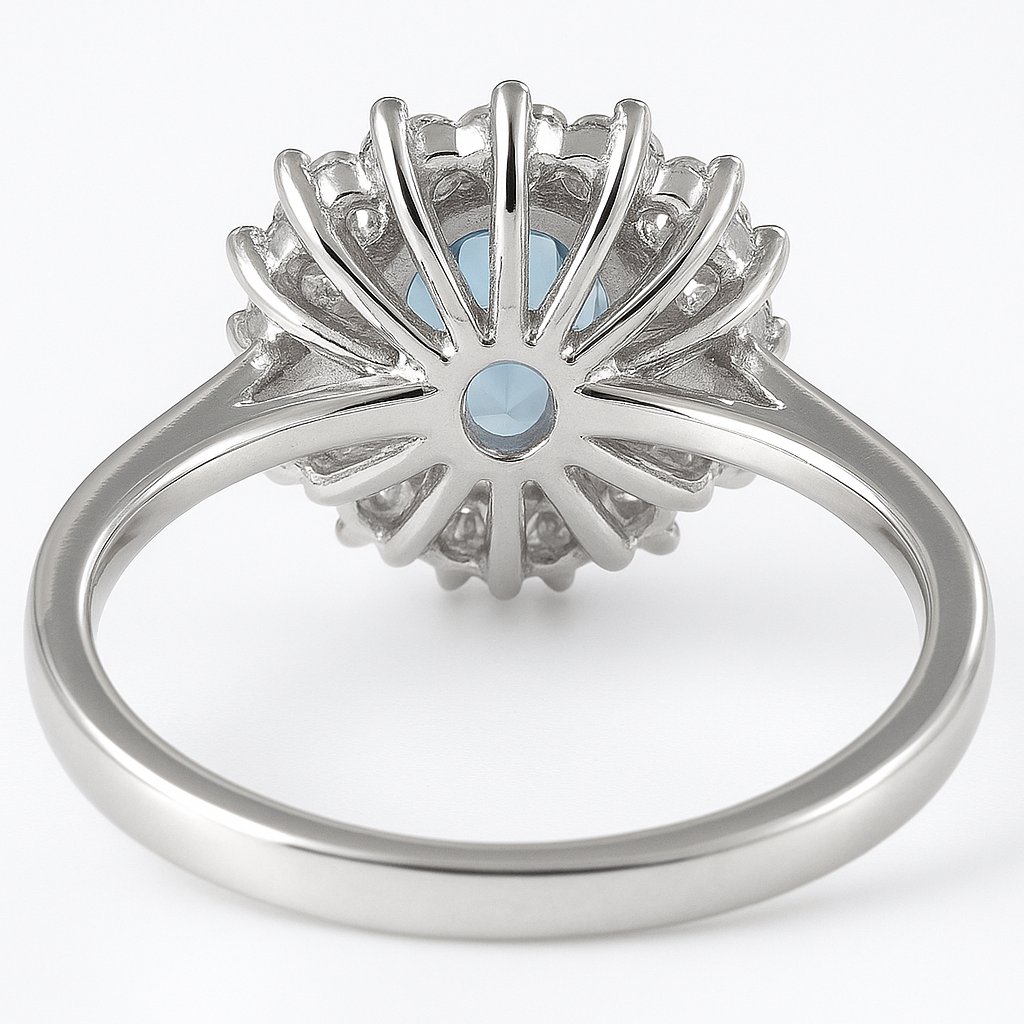 1ct Oval Natural Blue Topaz Statement Ring - Hanna Boya