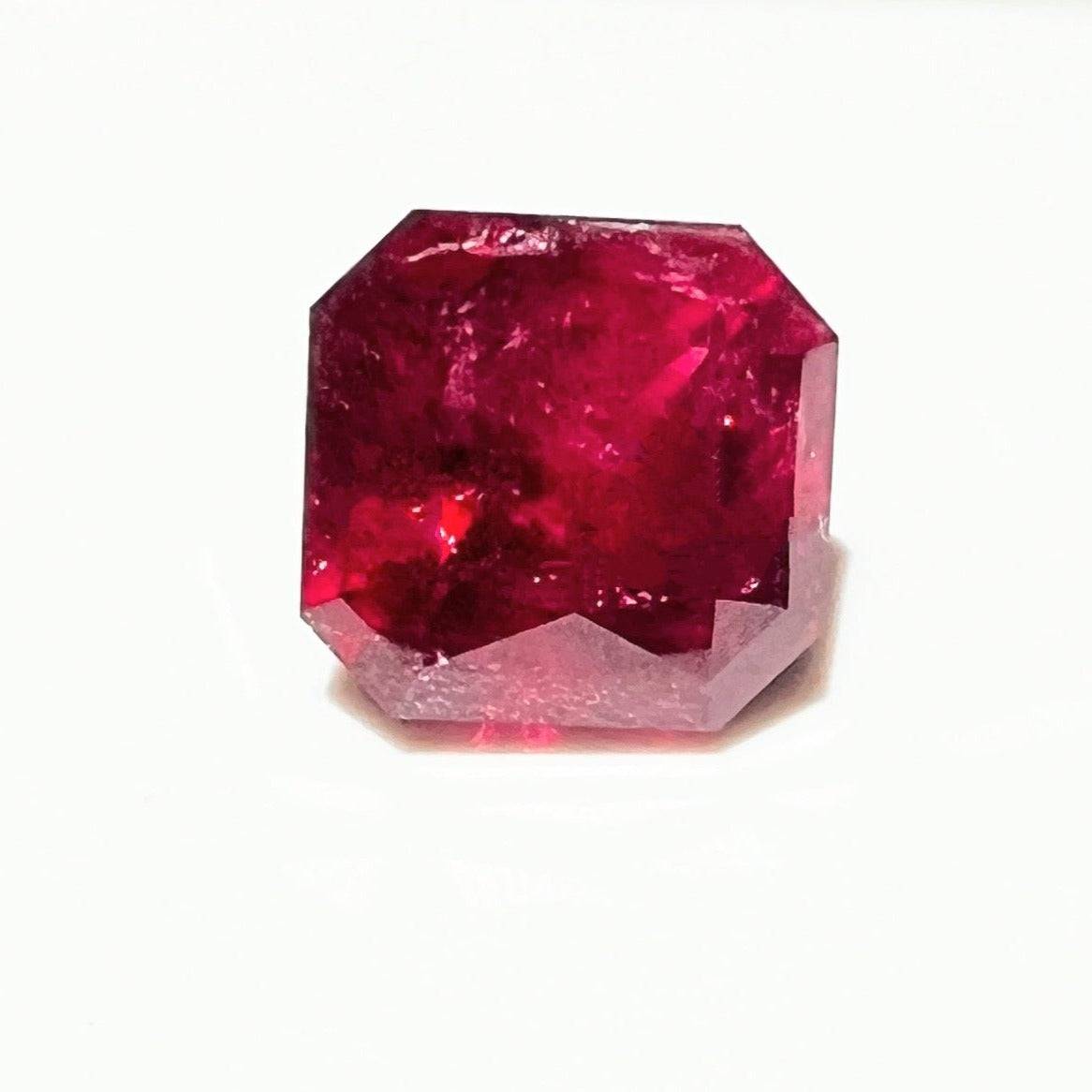 8.85ct Square Deep Red Rubellite Tourmaline - Hanna Boya