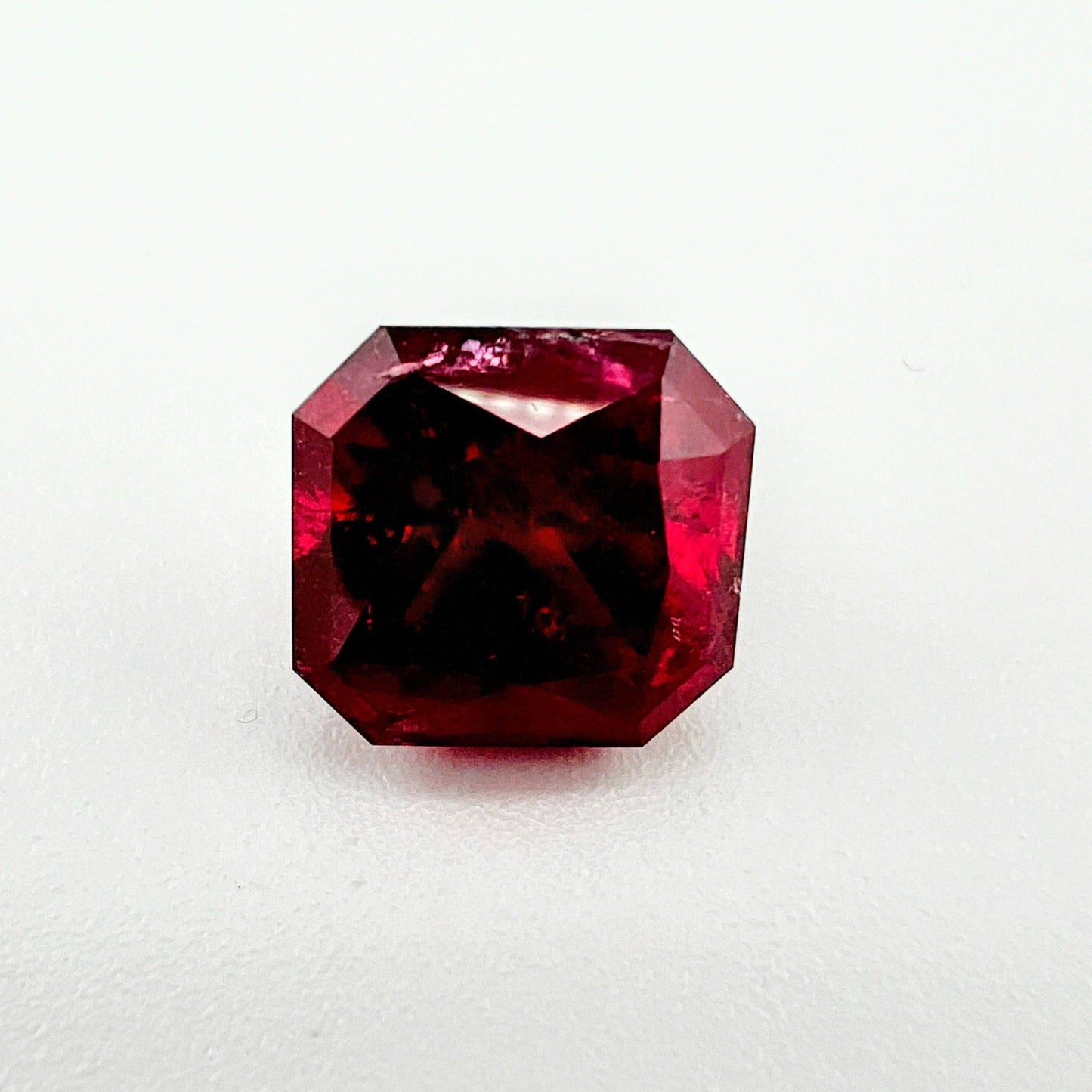 8.85ct Square Deep Red Rubellite Tourmaline - Hanna Boya