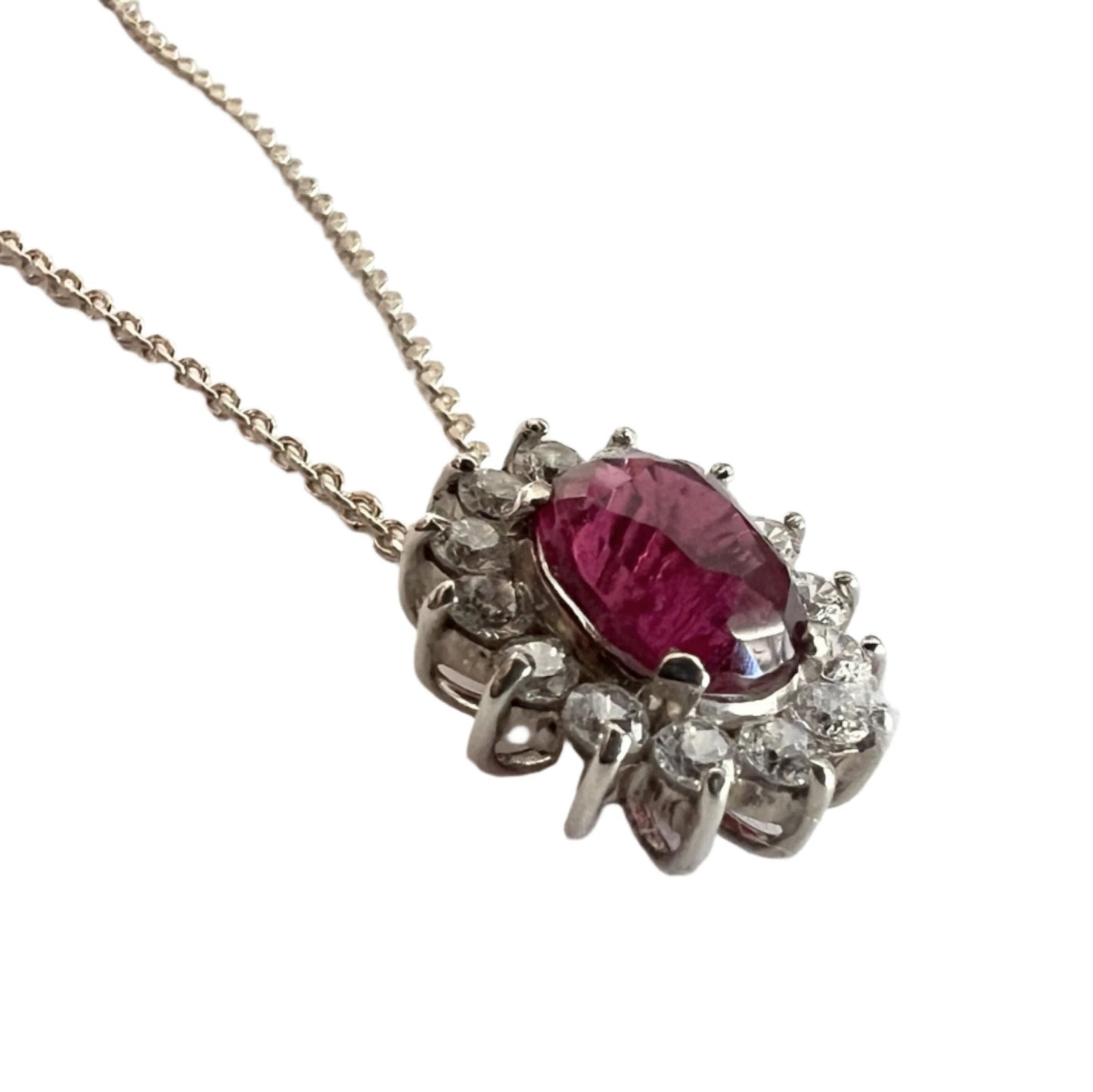 3ct Oval Pink Tourmaline Pendant Necklace - Hanna Boya