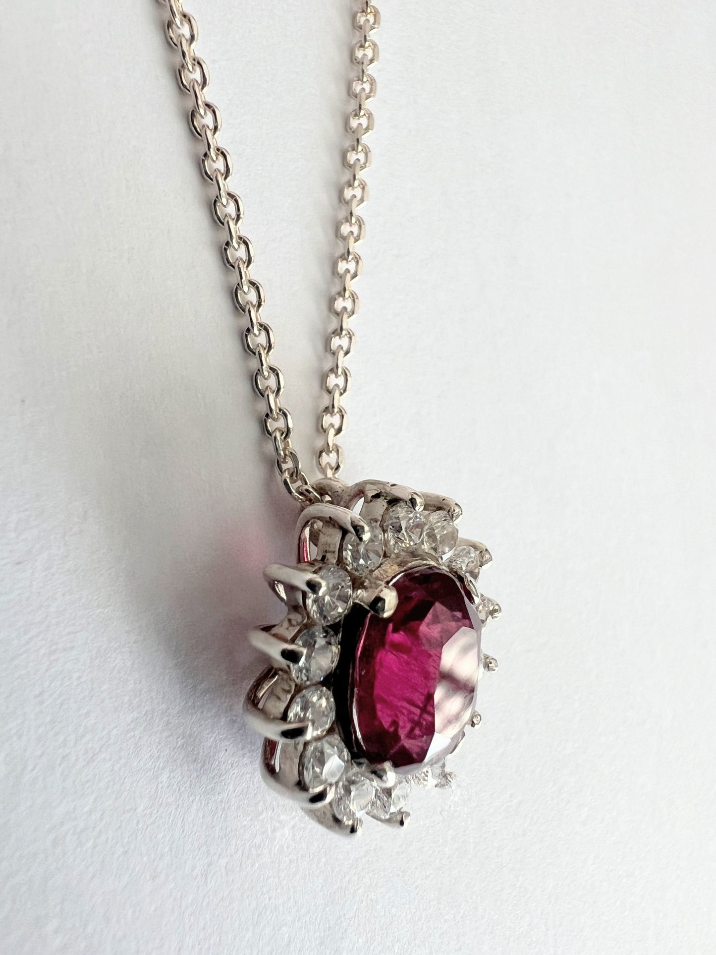 3ct Oval Pink Tourmaline Pendant Necklace - Hanna Boya