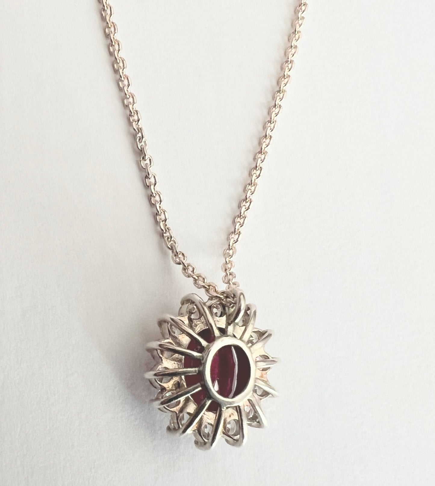 3ct Oval Pink Tourmaline Pendant Necklace - Hanna Boya