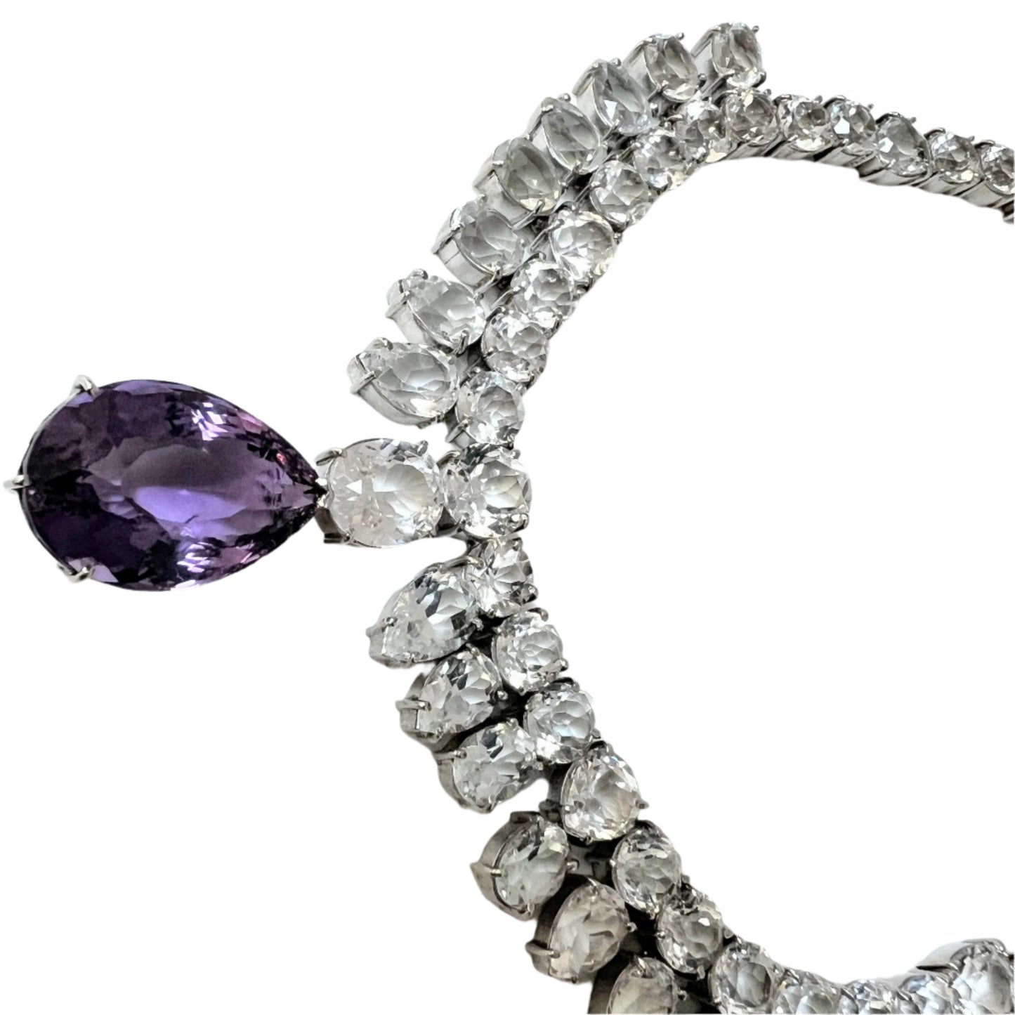 10ct Pear Cut Amethyst and Topaz Necklace - Hanna Boya