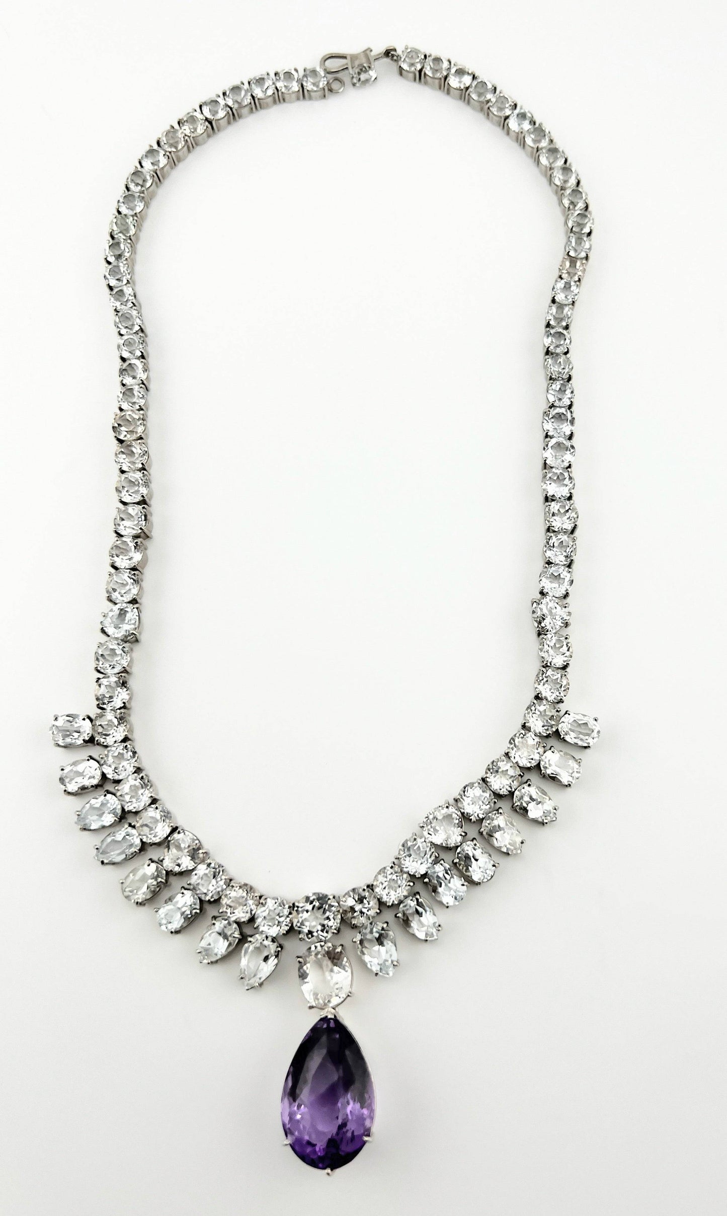 10ct Pear Cut Amethyst and Topaz Necklace - Hanna Boya