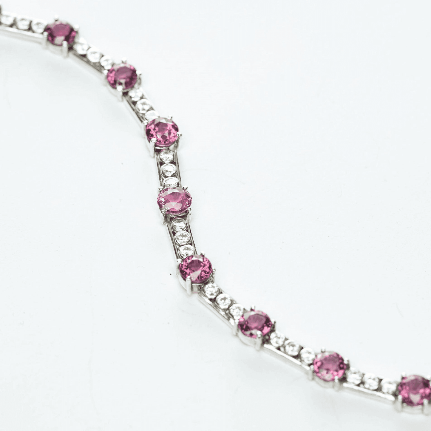7.5ctw Natural Pink Tourmaline Tennis Bracelet - Hanna Boya