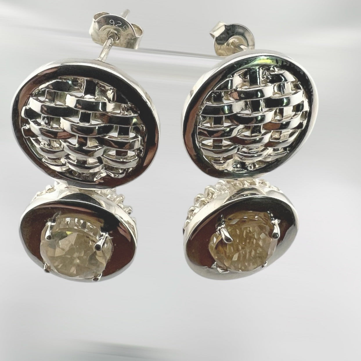 Handcrafted LEBONE Citrine Drop Earrings - Hanna Boya