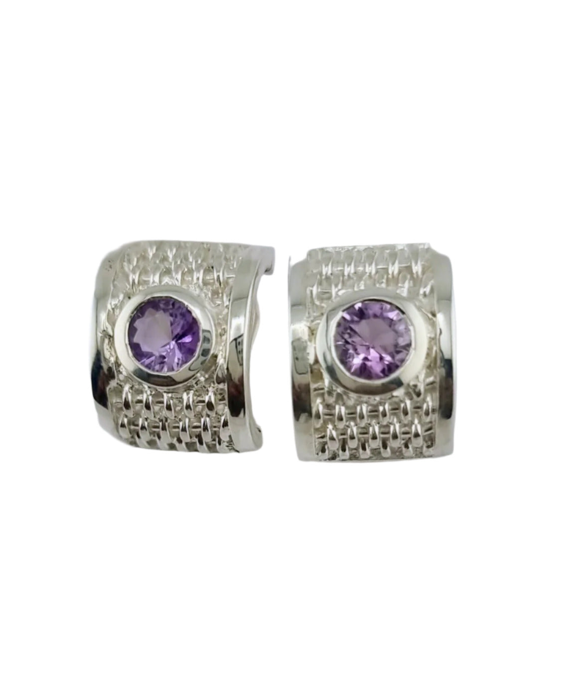 Handmade BENYA Amethyst Lever-Back Earrings - Hanna Boya