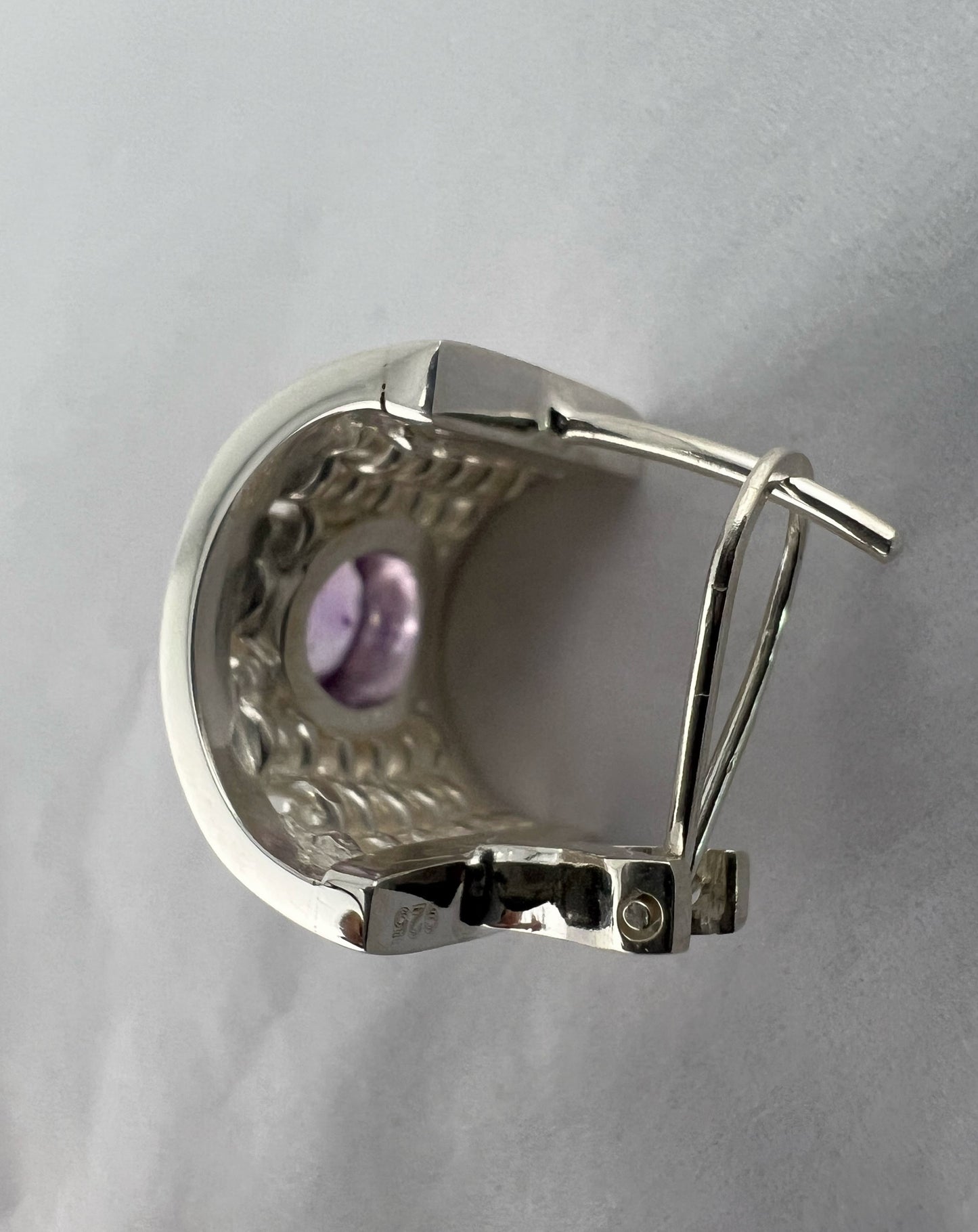 Handmade BENYA Amethyst Lever-Back Earrings - Hanna Boya