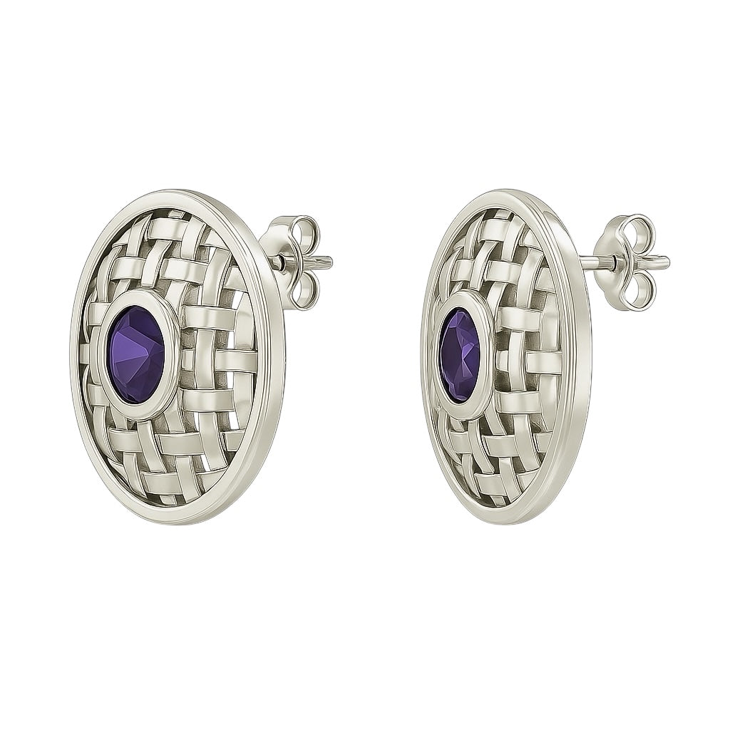 NYAKALLO Basket Stud Earrings - Hanna Boya