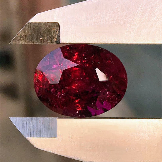 18.14ct Oval Intense Purple Red Rubellite Loose Gemstone