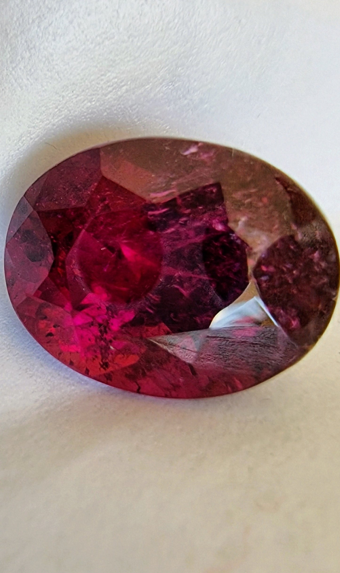 18.14ct Oval Intense Purple Red Rubellite Loose Gemstone - Hanna Boya