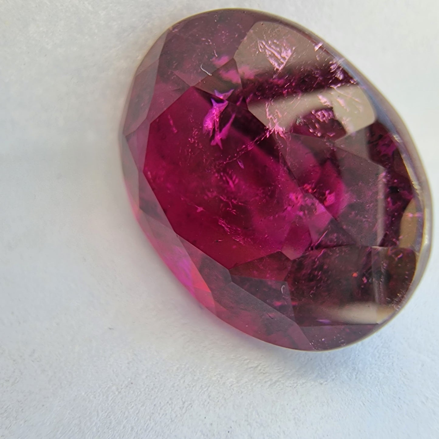 18.14ct Oval Intense Purple Red Rubellite Loose Gemstone - Hanna Boya