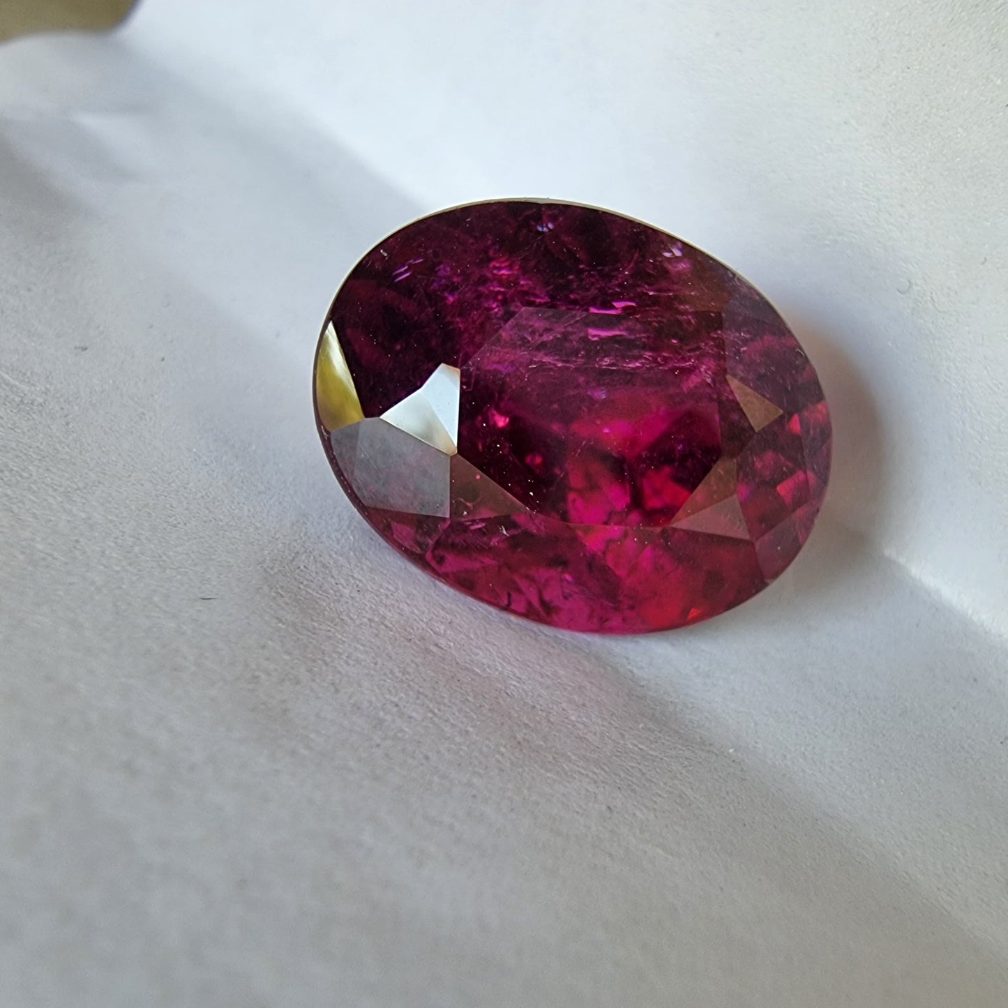 18.14ct Oval Intense Purple Red Rubellite Loose Gemstone - Hanna Boya