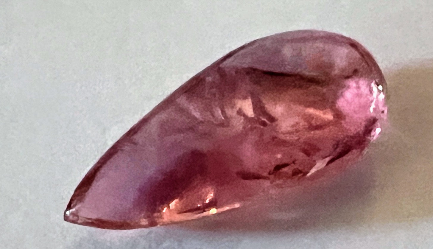 3.73ct Pear Red Rubellite Tourmaline Gemstone at Hannaboya