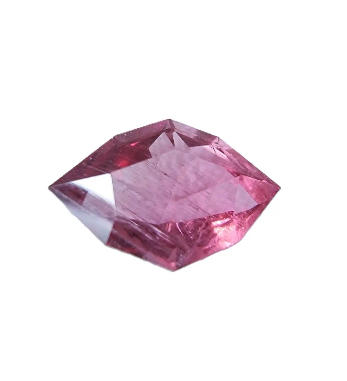 Elegant 3.89ct marquise-cut pink tourmaline gemstone with a rich reddish hue, perfect for fine jewelry and gemstone collections.