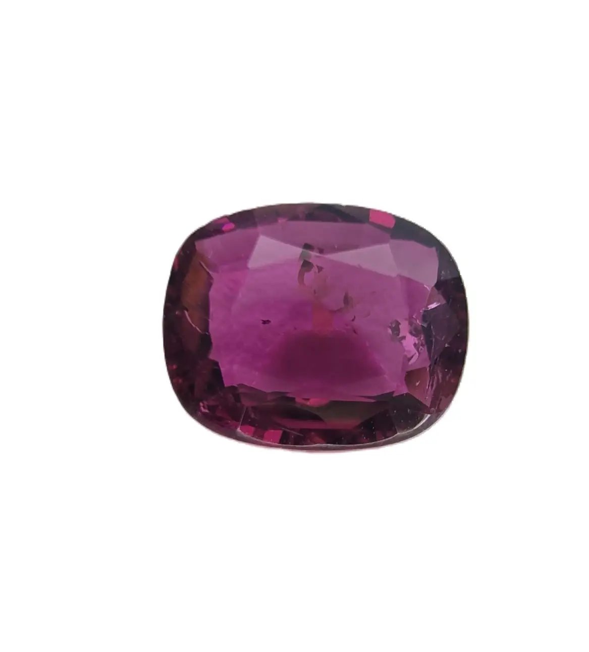 Stunning 4.03ct cushion cut pinkish-red rubellite tourmaline gemstone, a luxurious choice for gemstone collectors and jewelry designers.