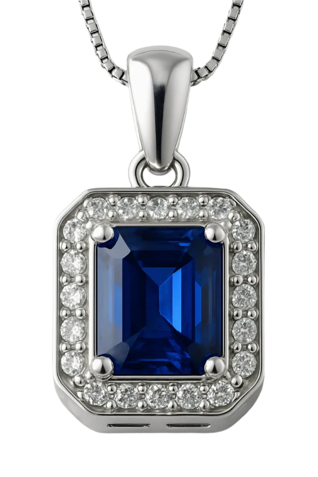 2.5ct Cushion Natural Blue Sapphire Pendant - Hanna Boya