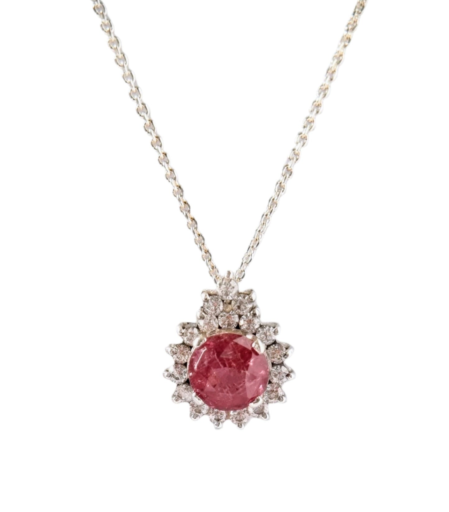 3ct Natural Round Pink Tourmaline Pendant Necklace - Hanna Boya