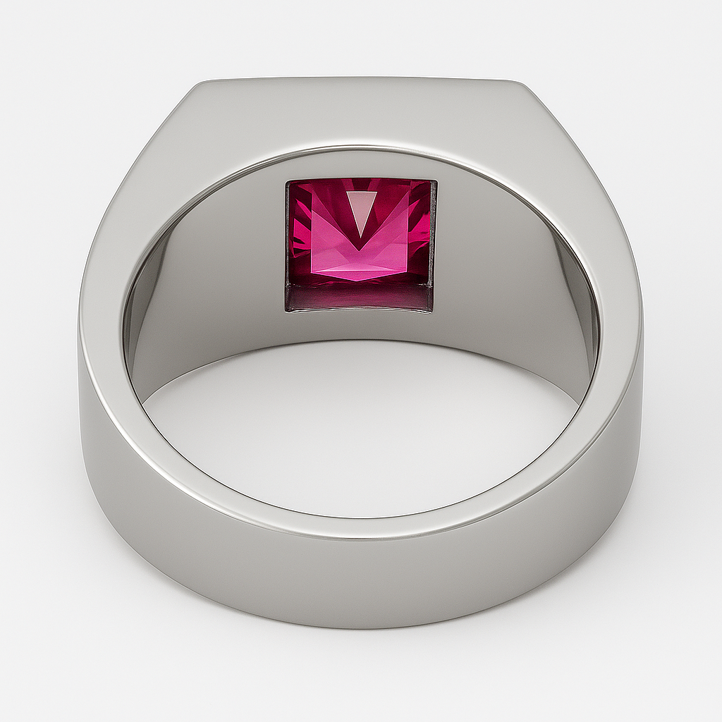 2ct Natural Garnet Birthstone Signet Ring - Hanna Boya