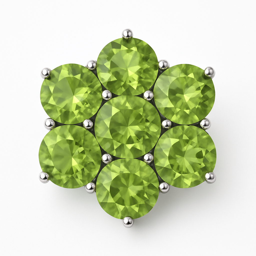 5.25ctw Natural Mint Green Peridot Stud Earrings - Hanna Boya