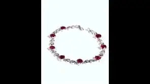 Luxurious Pink Tourmaline Tennis Bracelet with round-cut gemstones and white zircon accents, designed for a sophisticated and timeless look.
