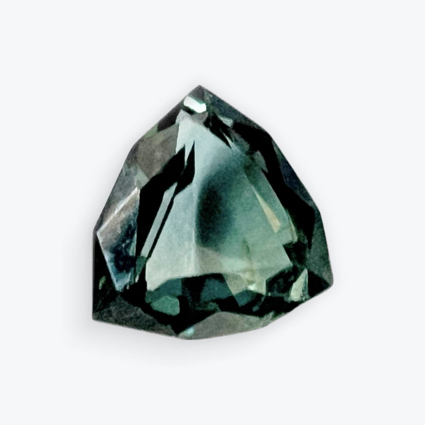 0.5ct Trillion Cut Teal Blue Sapphire Gemstone