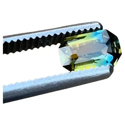 1.8ct Princess Cut Natural Yellow Blue Parti Sapphire Gemstone - LOUPE CLEAN