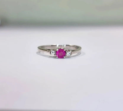 1ct Oval Cut Natural Pink Sapphire Engagement Ring