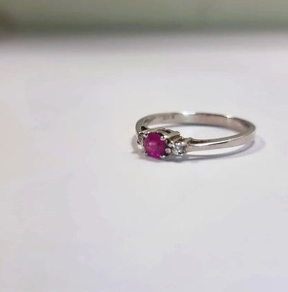 1ct Oval Cut Natural Pink Sapphire Engagement Ring