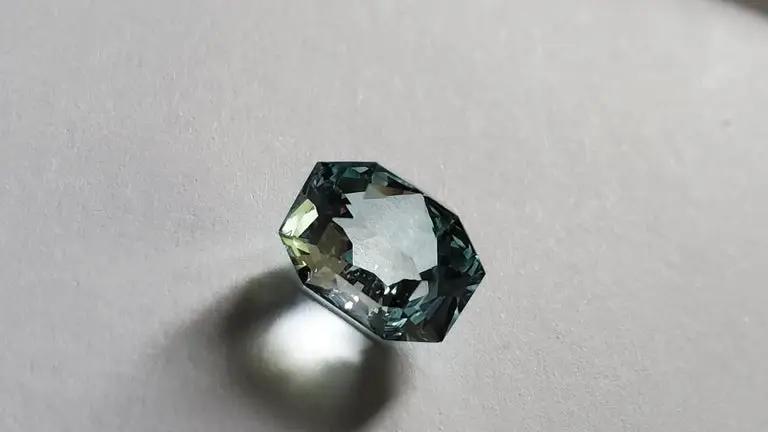 GIA Certified 6.25ct Octagonal Blue Aquamarine Gemstone