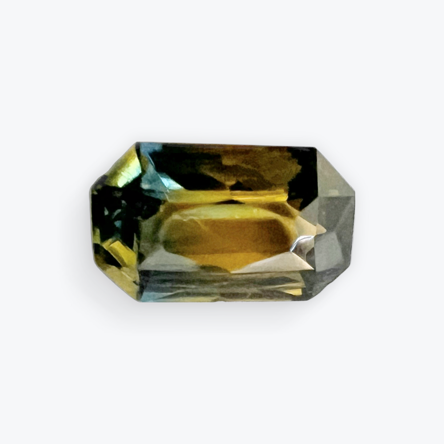 1.80ct Princess Cut Natural Unheated Bicolor Parti Sapphire Gemstone