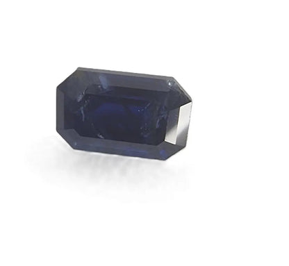 2.43ct Rectangular Cut Natural Dark Blue Sapphire Gemstone