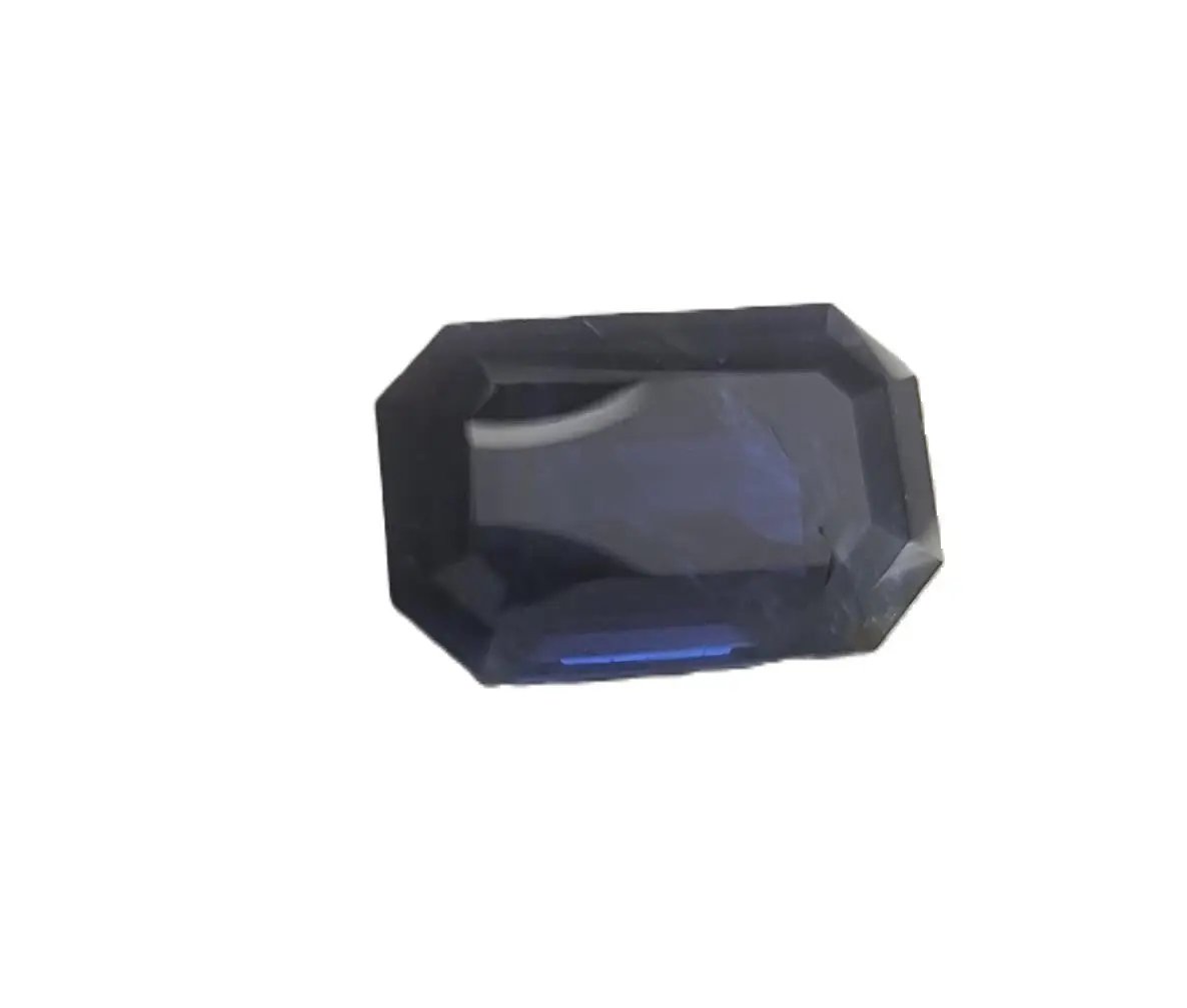 2.43ct Rectangular Cut Natural Dark Blue Sapphire Gemstone