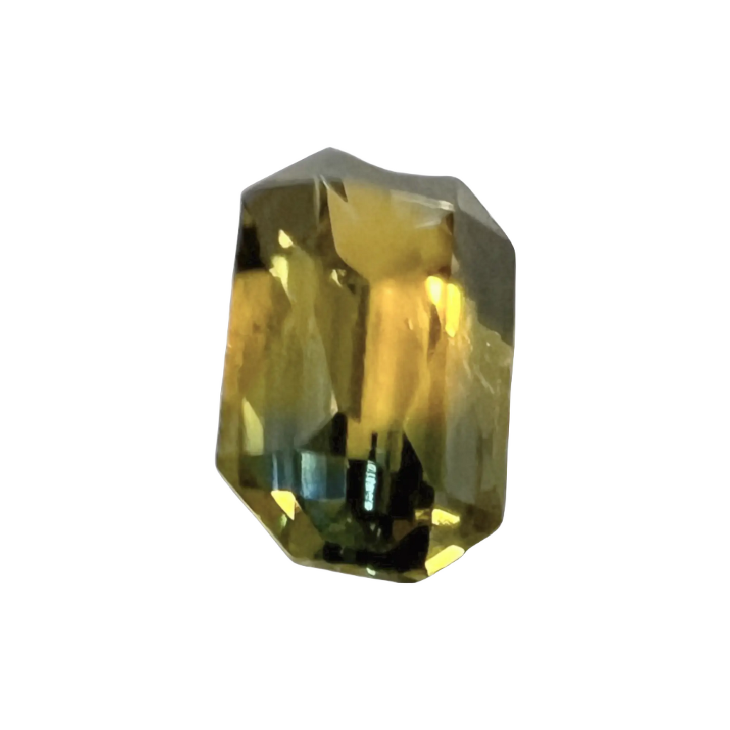 1.80ct Princess Cut Natural Unheated Bicolor Parti Sapphire Gemstone