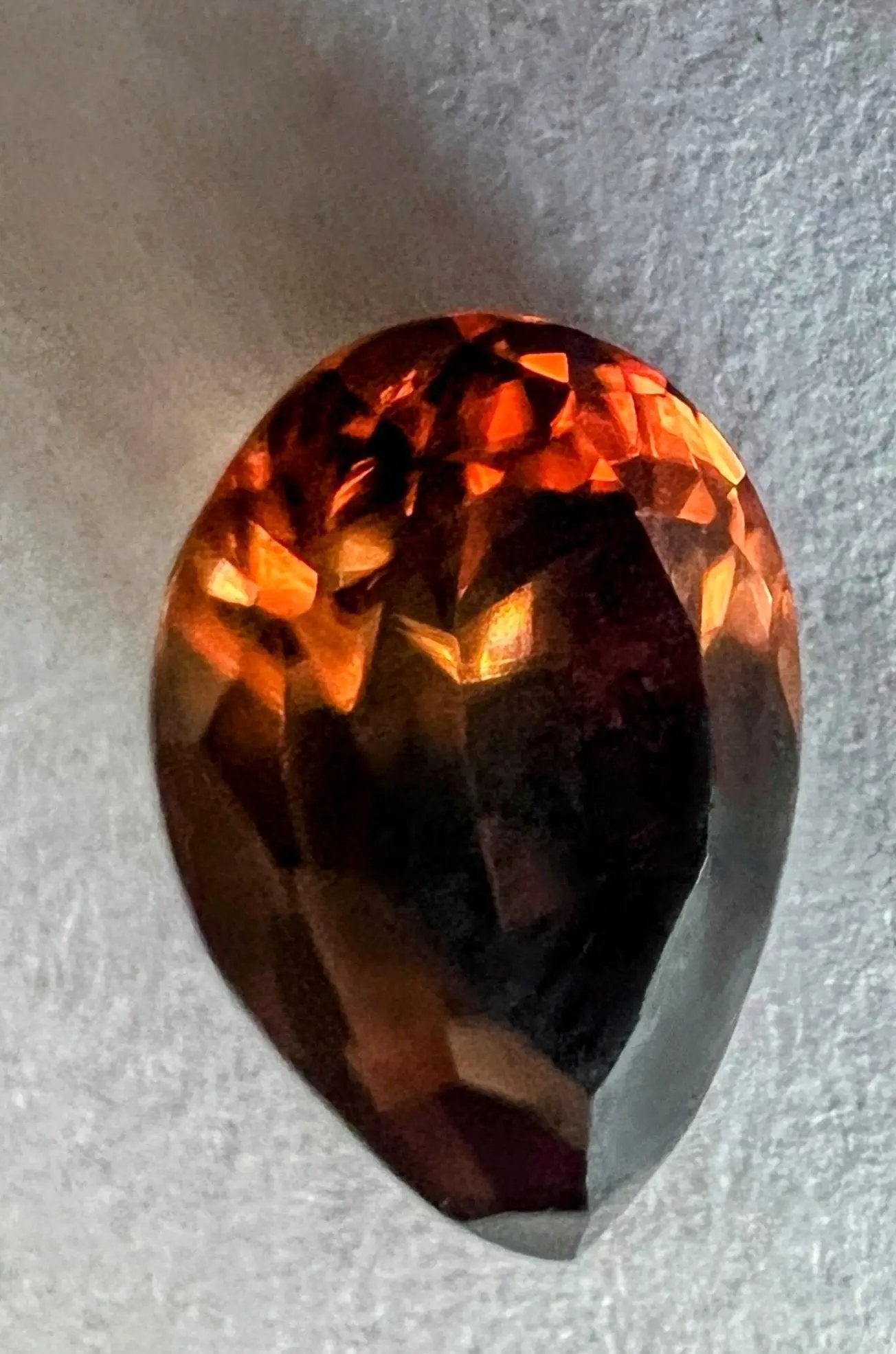 2.02ct Pear Cut Natural Eye Clean Red Zircon loose gemstone