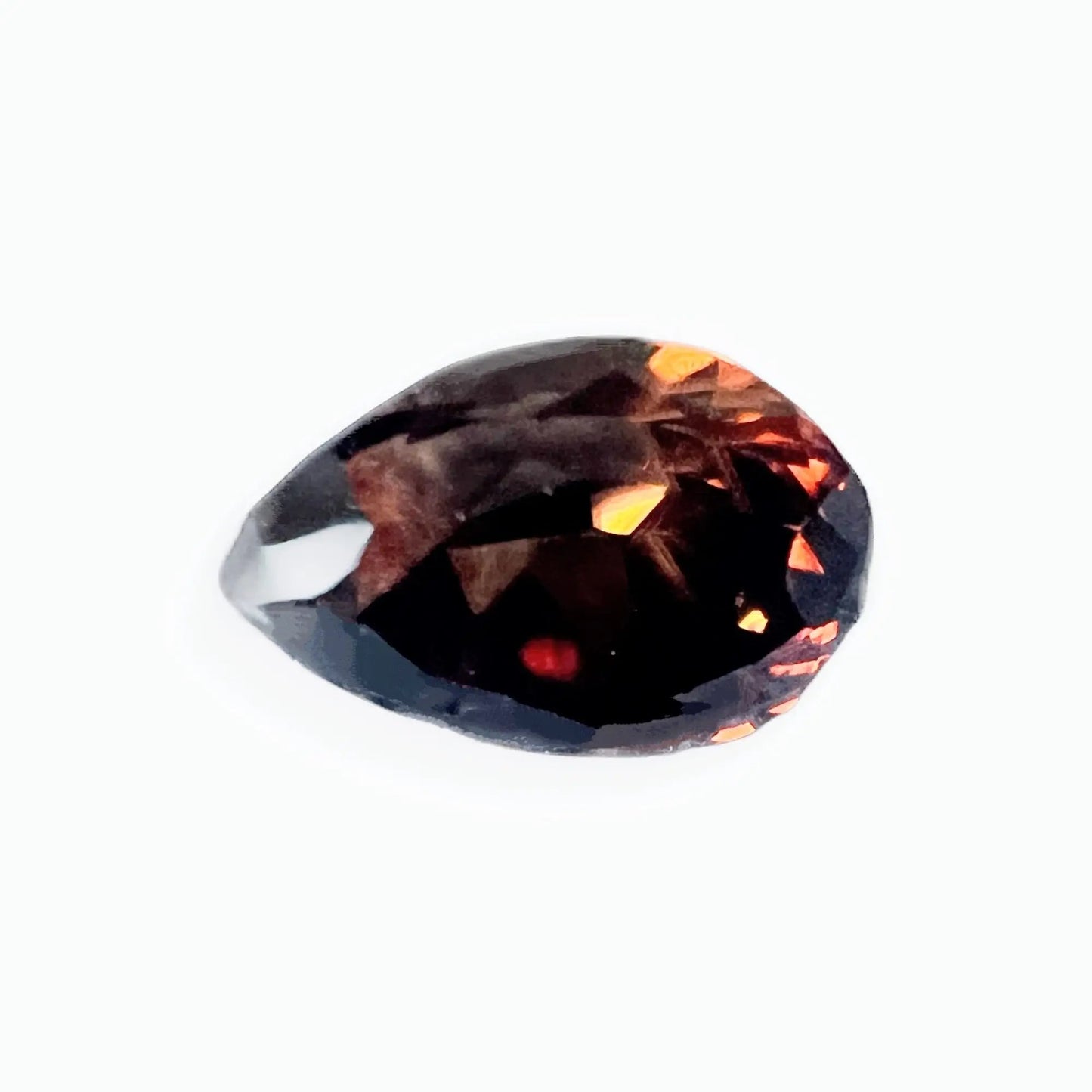 2.02ct Pear Cut Natural Eye Clean Red Zircon loose gemstone