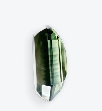 1.8ct Emerald Cut Teal Blue Sapphire Gemstone