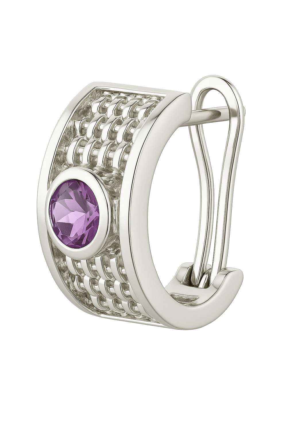 Handmade BENYA Amethyst Lever-Back Earrings