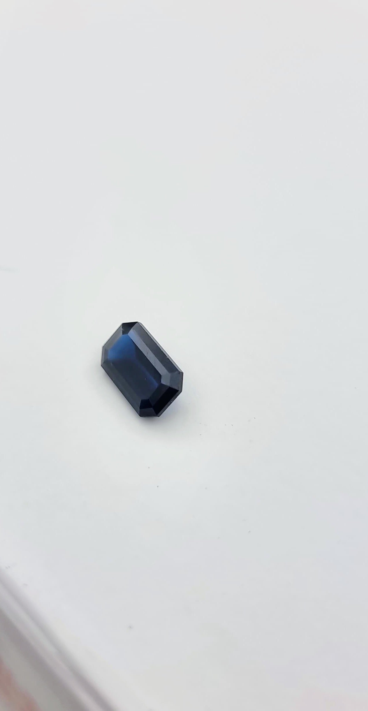 2.1ct Rectangular Cut Dark Blue Natural Sapphire Gemstone