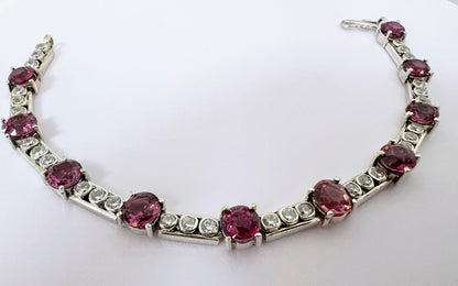 7.5ctw Natural Pink Tourmaline Tennis Bracelet - Hanna Boya