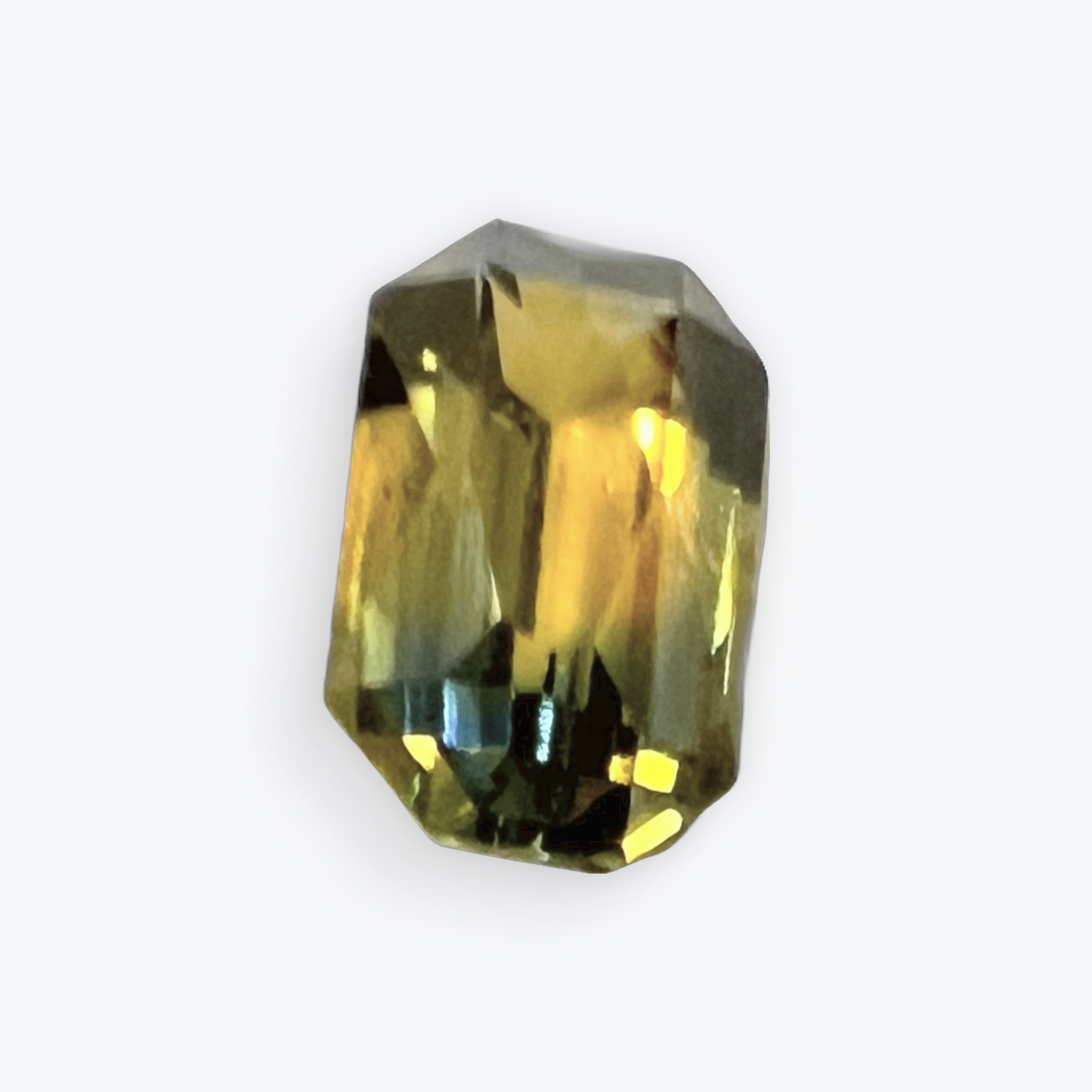 1.80ct Princess Cut Natural Unheated Bicolor Parti Sapphire Gemstone